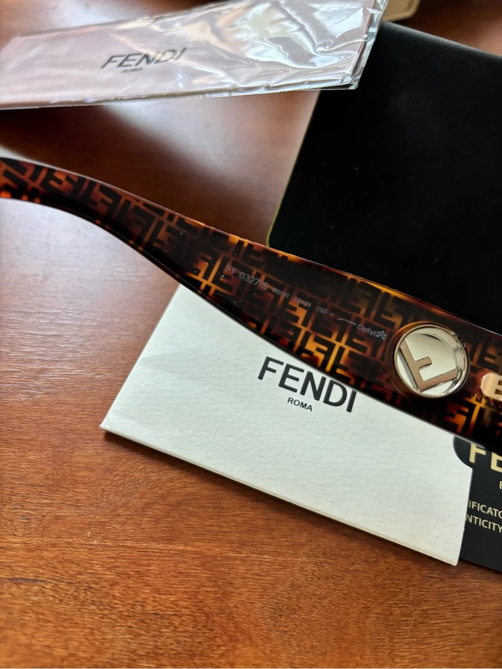 100% Authentic Fendi FF 0327 086 IR Cat-Eye Sunglasses Dark Havana #17